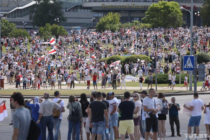 протесты в Минске